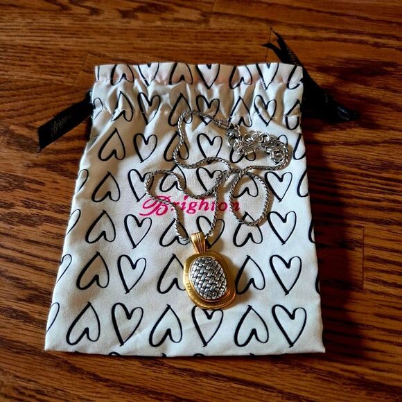 BRIGHTON "Ferrara Artisan" Gold and Silver Weave Pendant Necklace SEASIDE SOIREE - Picture 10 of 10